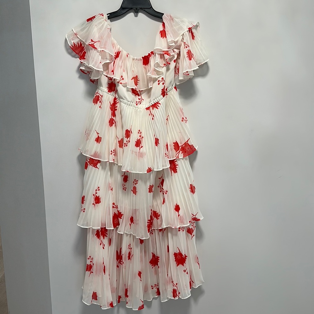 Self Portrait Floral printed pleated dress